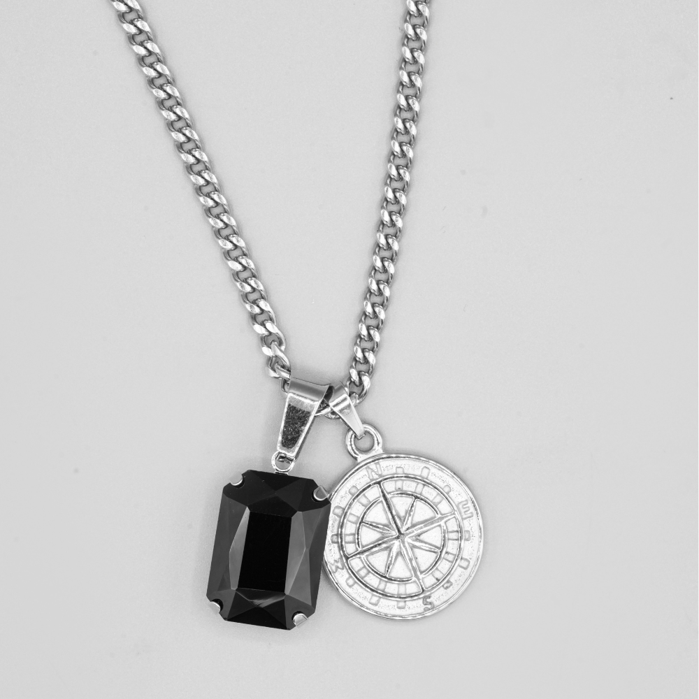 Dual Edge Pendant Necklace